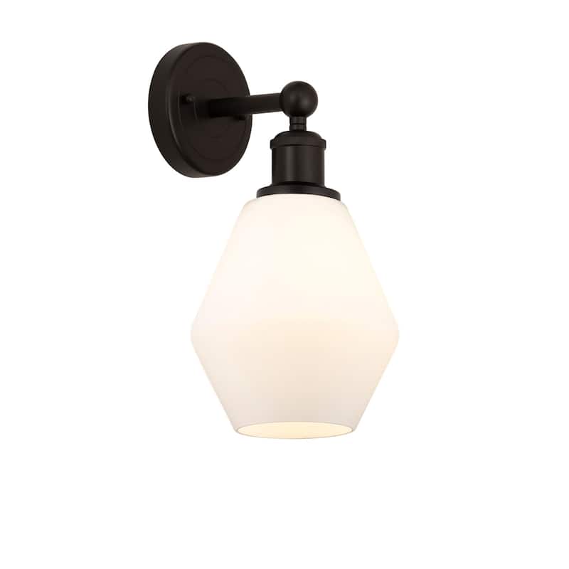 Innovations Lighting 616-1W-12-6 Cindyrella Sconce Cindyrella 12" Tall - Oil Rubbed Bronze / Cased Matte White