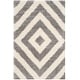 preview thumbnail 12 of 15, SAFAVIEH Portofino Shag Emelina Modern 2-inch Thick Rug 4' x 6' - Ivory/Grey - Rectangle
