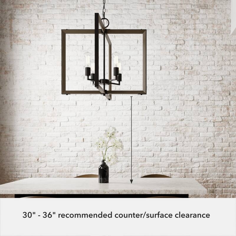 Woodburn Modern Farmhouse Pendant - Foyer, Dining Room, Living Room - Contemporary, Caged, Candle, Transitional, Rustic