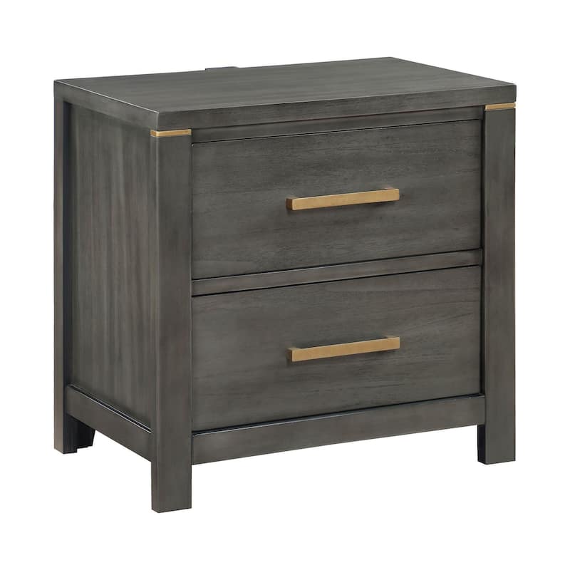 Herndon 2-drawer Grey Nightstand