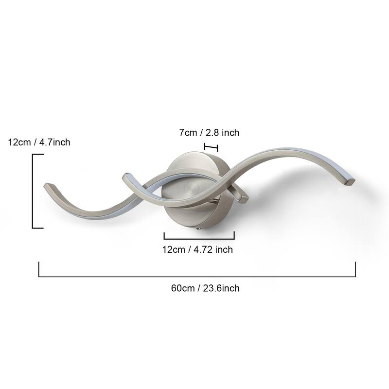 23.6'' Modern Intergrated LED Vanity Light Wall Sconce for Bathroom - 23.6