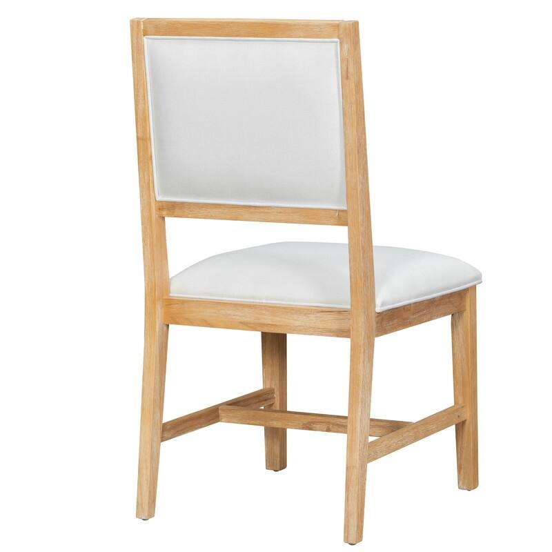 Farmhouse 5-Piece Dining Table Set with Upholstered Chairs and Extendable Dining Table for Dining Room, Kitchen and Living Room