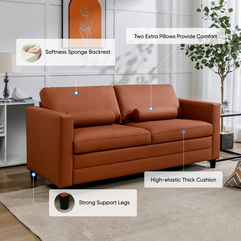 Mixoy 2-in-1 Pull Out Sofa Bed with Mattress,Modern Convertible Sleeper Sofa Futon Couches