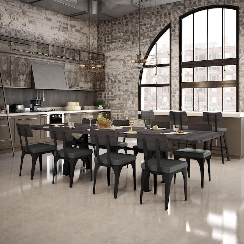 Amisco Sierra Extendable Table and Symmetry Chairs Dining Set