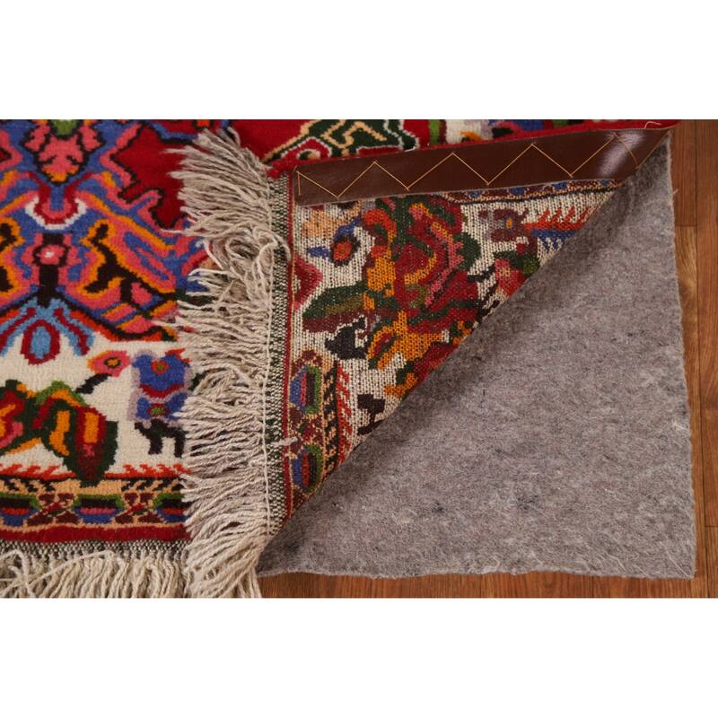 Hand Knotted Oriental 100% Wool Carpet Traditional Floral Red Bakhtiari Area Rug - 4' 6'' X 3' 5''