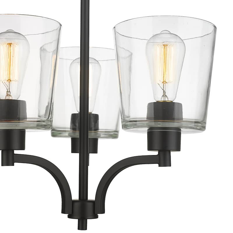 Millennium Lighting Evalon Chandelier with Clear Glass Shades
