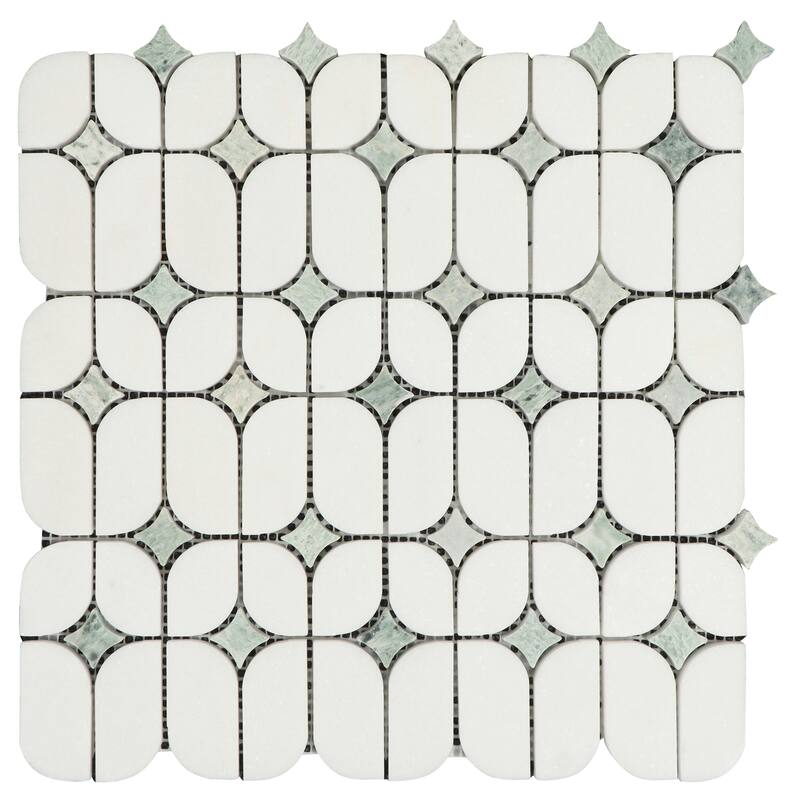 2.25" x 12.5" Marble Novelty Mosaic Wall & Floor Tile - Case (10 Sheets)