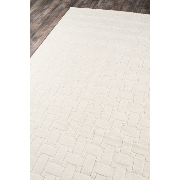 Momeni Metro Hand Tufted Wool Contemporary Solid Area Rug Overstock 9959337 Ivory 8 X 11