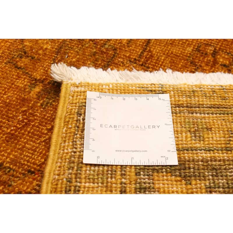 ECARPETGALLERY Hand-knotted Vibrance Burnt Orange Wool Rug - 5'11 x 8'10