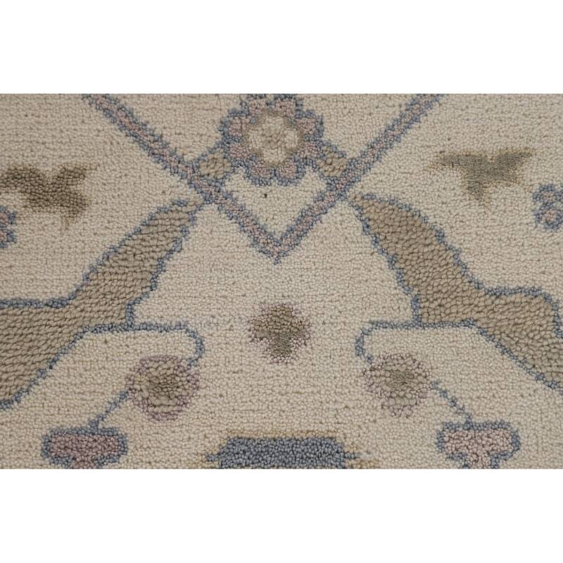 All-Over Oushak Oriental Square Area Rug Handmade Wool Carpet - 7'10"x 7'11"