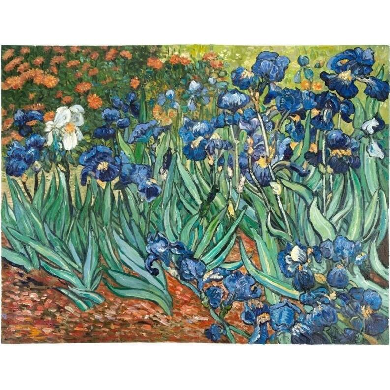Vincent van Gogh 'Irises in the Garden' Wrapped Canvas Art