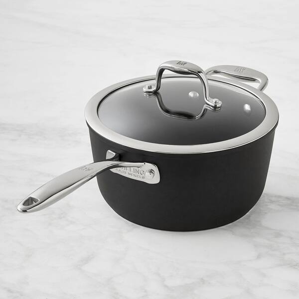 ZWILLING NonStick Aluminum Sauce Pan with Lid Black Bed Bath