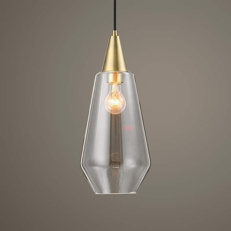 Uttermost Eichler Antique Brass 1 Light Mini Pendant - 18"H x 8"Dia.