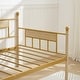 preview thumbnail 9 of 10, Twin Oak Legs & Steel Combination Daybed Bed Frame with Trundle, Golden