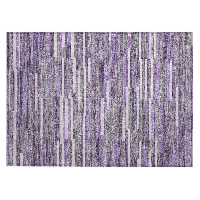 Machine Washable Indoor/ Outdoor Chantille Modern Stripes Rug