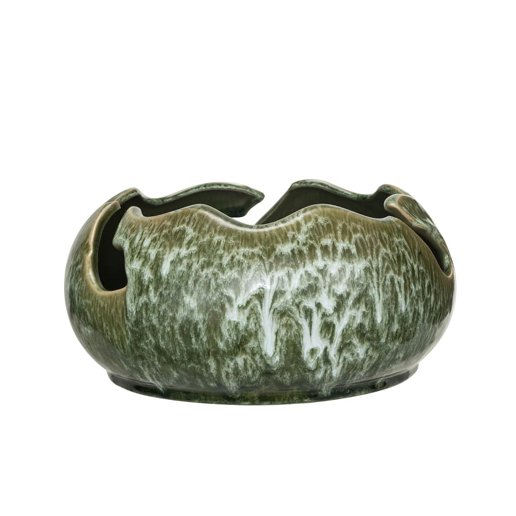 Stoneware Organic Shaped Bowl - 10.0"L x 10.0"W x 4.8"H