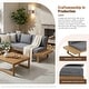 preview thumbnail 14 of 25, Outdoor 4 pieces V-Shaped Acacia Wood Sectional Sofa Set