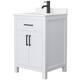 Option White / Carrara Cultured Marble Top / Matte Black