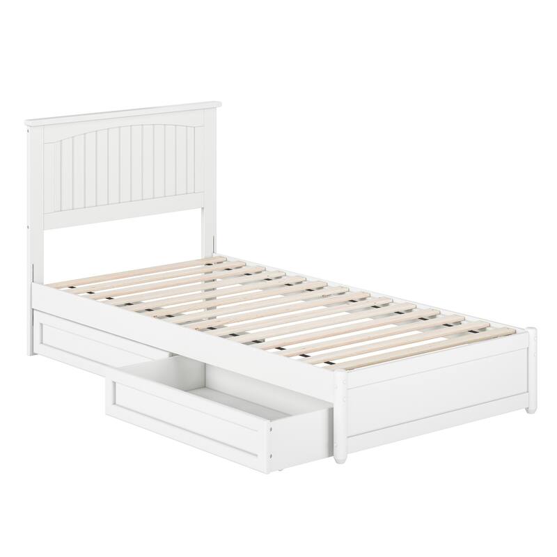 Malta Platform Bed with Panel Footboard and Storage Drawers