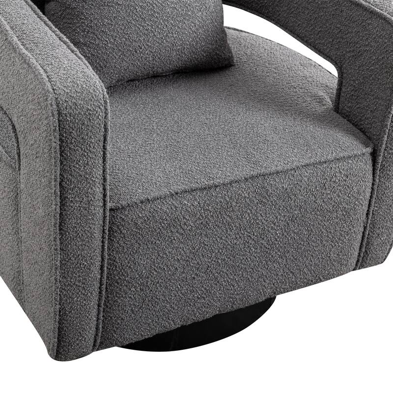 Accent Open Back Chair Modern Comfy Sofa Chair With Base, Club Chair Leisure Arm Chair For Lounge