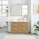 preview thumbnail 78 of 96, Santarem Single Vanity with Pure White Quartz Stone Top without Mirror