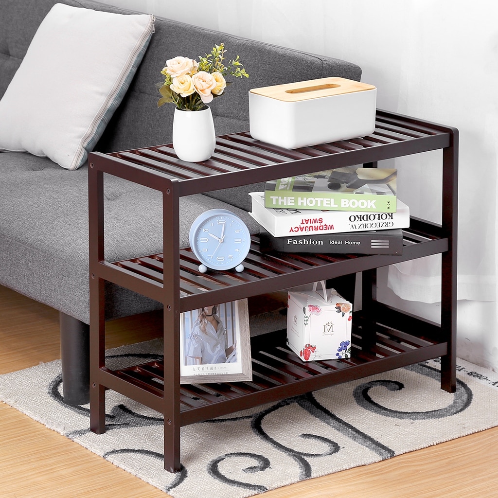 Shop Black Friday Deals On Langria 3 Tier Bamboo Shoe Rack Free Stand Storage Shelf Organizer Overstock 27541999