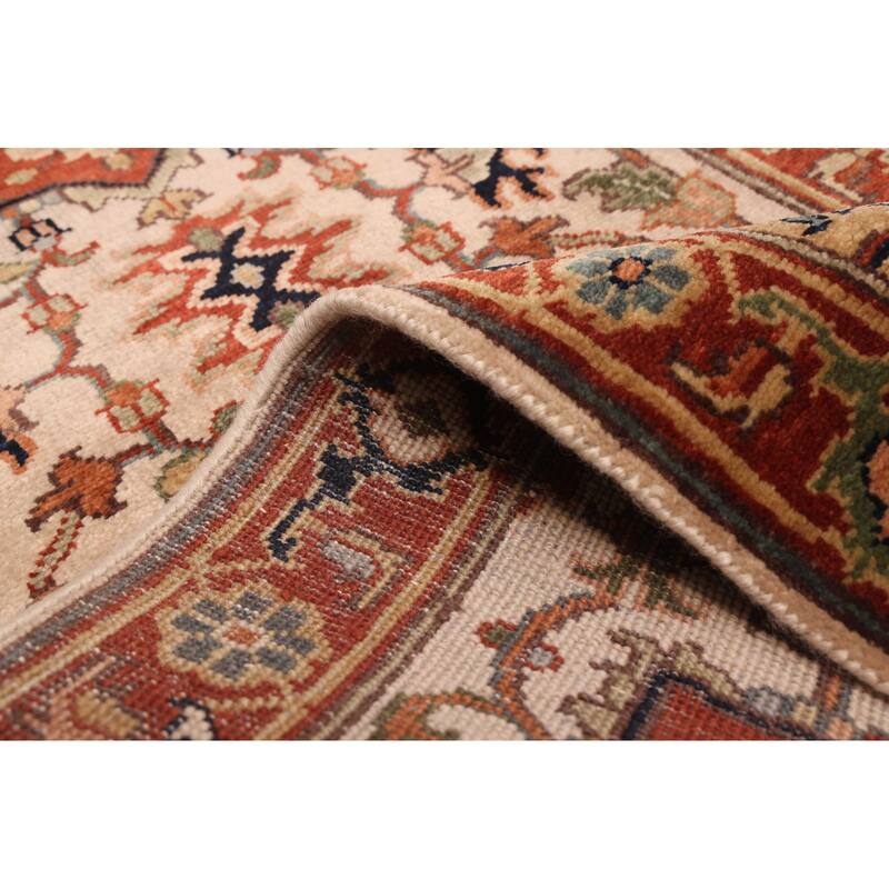 ECARPETGALLERY Hand-knotted Jules Sultane Ivory Wool Rug - 2'7 x 11'10