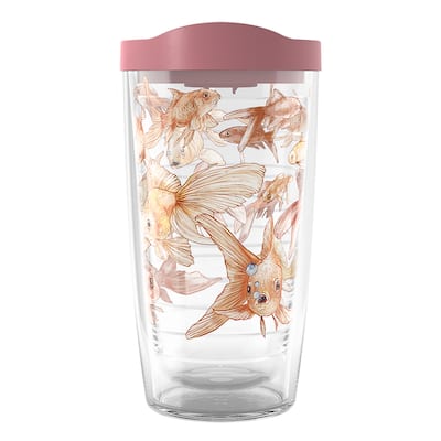 Tervis Here Fishy Fishy Goldfish Made in USA Double Walled Insulated Travel Tumbler, Classic