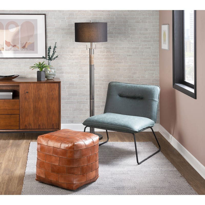Carbon Loft Kerby Industrial Faux Leather Accent Chair