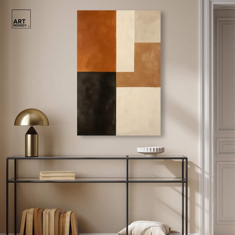 Tonal Grid II Canvas by Art Remedy, Gallery Wrapped
