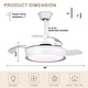 preview thumbnail 52 of 71, Bella Depot 36" Modern Retractable Ceiling Fan with Dimmable Led Light, Remote and APP Control 6-Speed Reversible DC Motor
