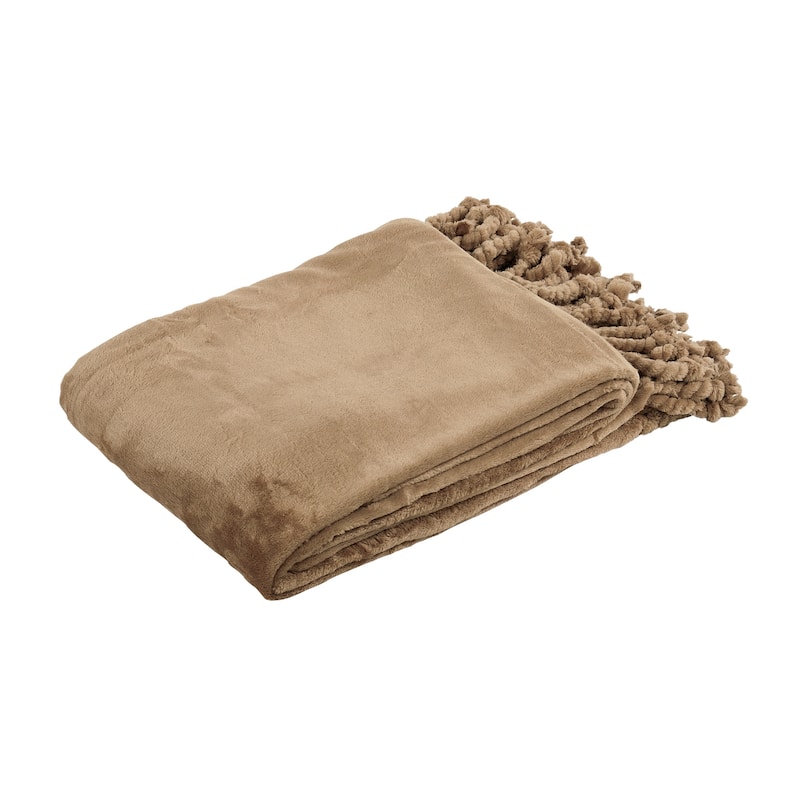 Rope Braided Flannel Fleece Throw