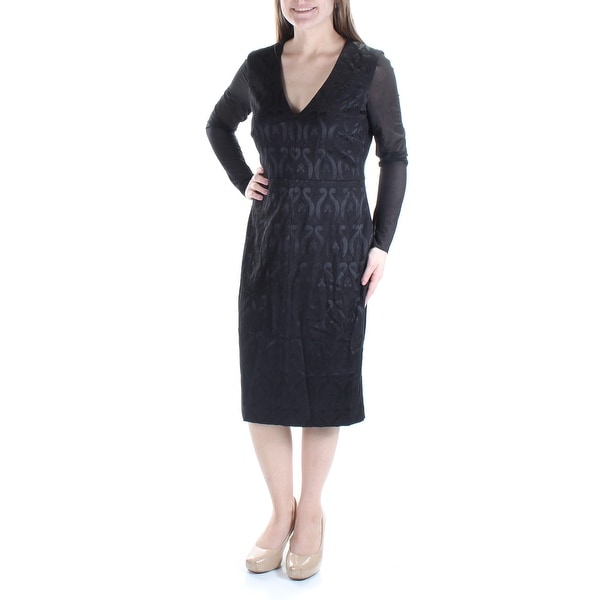 women's long sleeve knee length dress