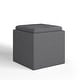 preview thumbnail 82 of 92, WYNDENHALL Townsend 17 inch Wide Contemporary Square Storage Ottoman