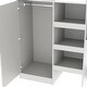 preview thumbnail 6 of 10, Wood Full Size Loft Bed with Built-in Wardrobe, Desk, Storage Shelves, and Drawers