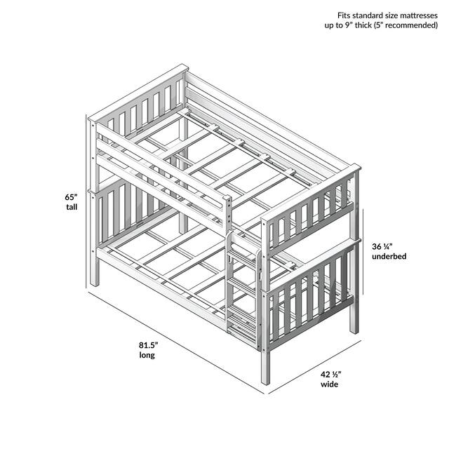 Max and Lily Twin over Twin Bunk Bed