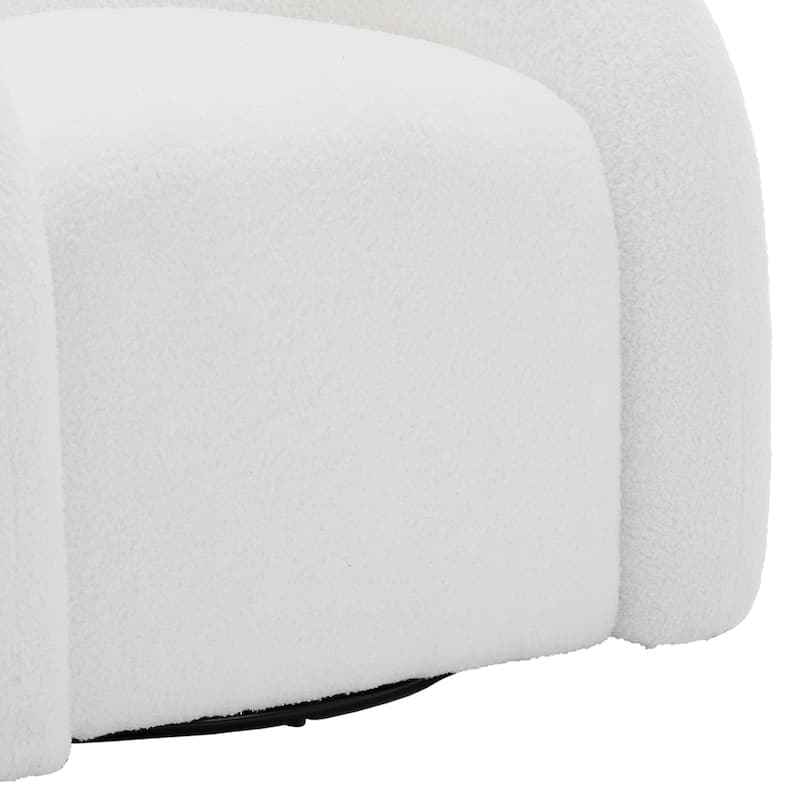 Upholstered Boucle Swivel Accent Chair