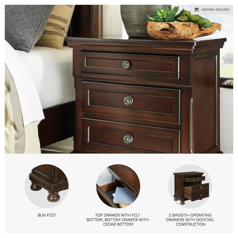 Signature Design by Ashley Porter Rustic Brown 2 Drawer Nightstand