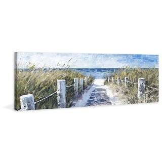 'Sandy Beach Pathway' Painting Print on Wrapped Canvas