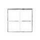 preview thumbnail 12 of 20, Frederick 59 in. W x 58 in. H Sliding Semi-Frameless Shower Door in Brushed Nickel with Clear Glass - 60 x 58