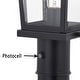 preview thumbnail 5 of 4, Lexington 1 Light Dusk to Dawn Black Outdoor Post Lamp Clear Glass - 7.75-in W x 17.75-in H x 6.5-in D