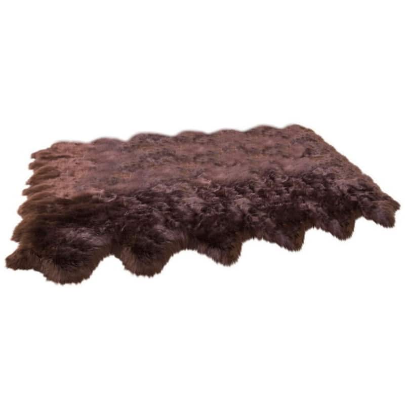 Highland Select Natural Long Wool Sheepskin 12 Pelt Shag Rug - 5'5" x 9'2"