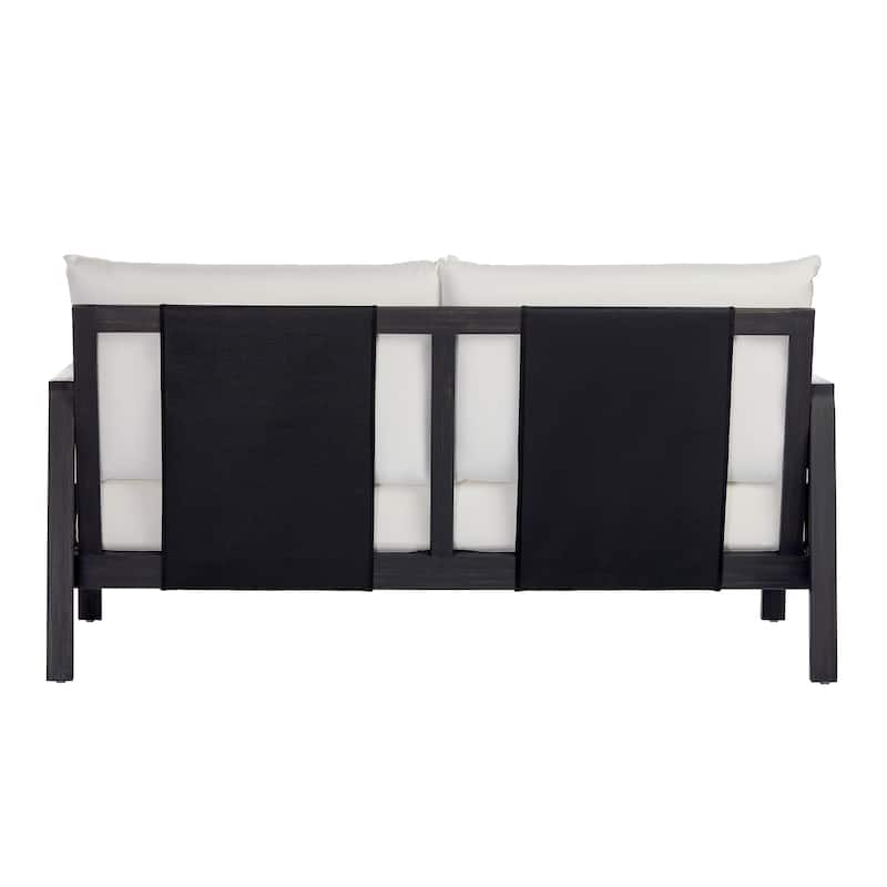 Christopher Knight Home - Nancy 2-Piece Outdoor Acacia Wood Loveseat and Coffee Table Seating Set