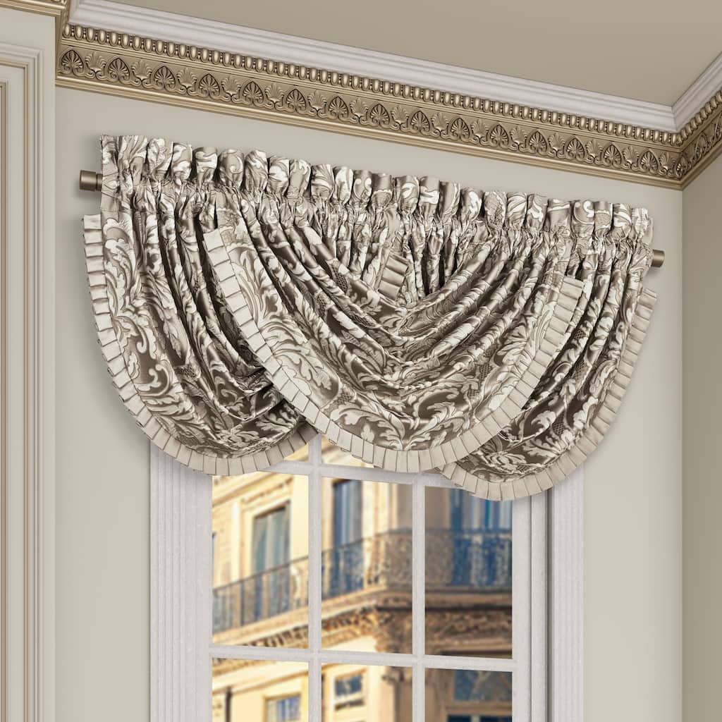 J. Queen New York Brunello Flax Window Waterfall Valance