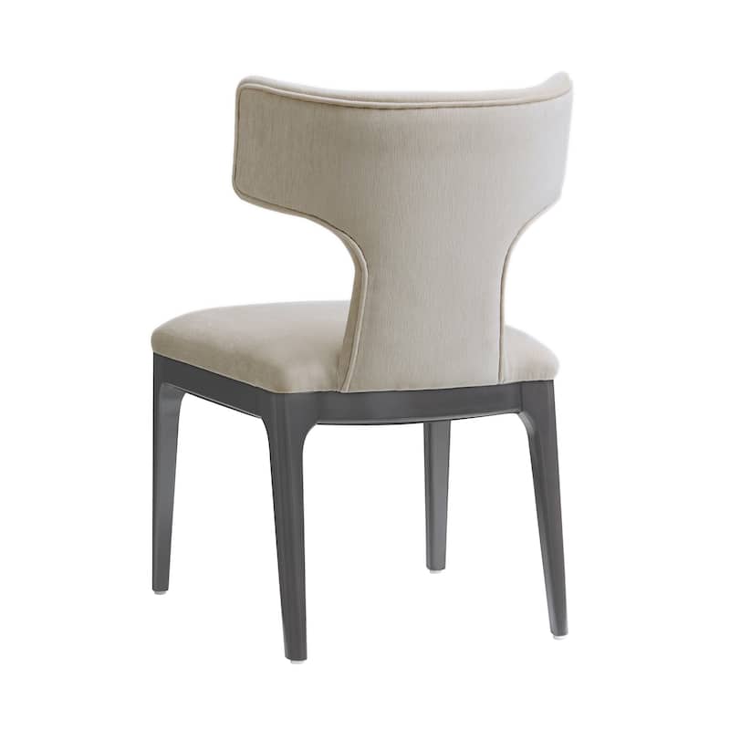 Eloria Chenille Wood Side Chair Set of 2