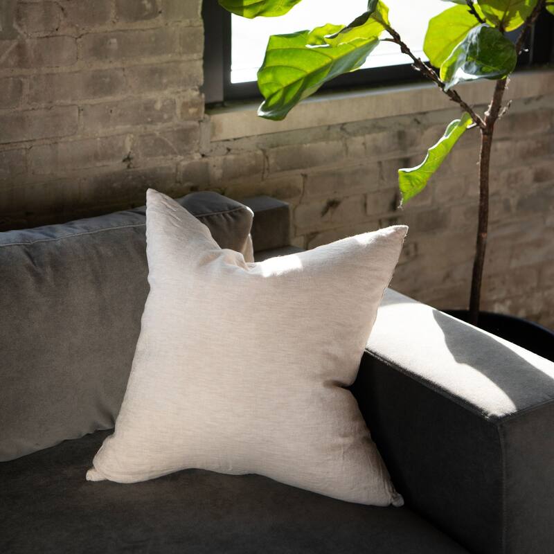 French Linen Pillow with Removable Sham by BOKSER HOME