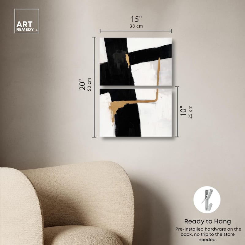 Urban Grid III Canvas Set of 2 by Art Remedy, Gallery Wrapped