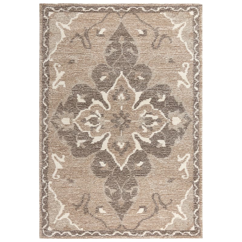 Alora Decor Tabatha Brown Hand-tufted Wool Blend Rug - 9' x 12' - Brown