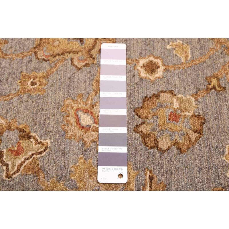 ECARPETGALLERY Flat-Weave Lahor Finest Dark Grey Wool Tapestry Kilim - 4'9 x 7'10