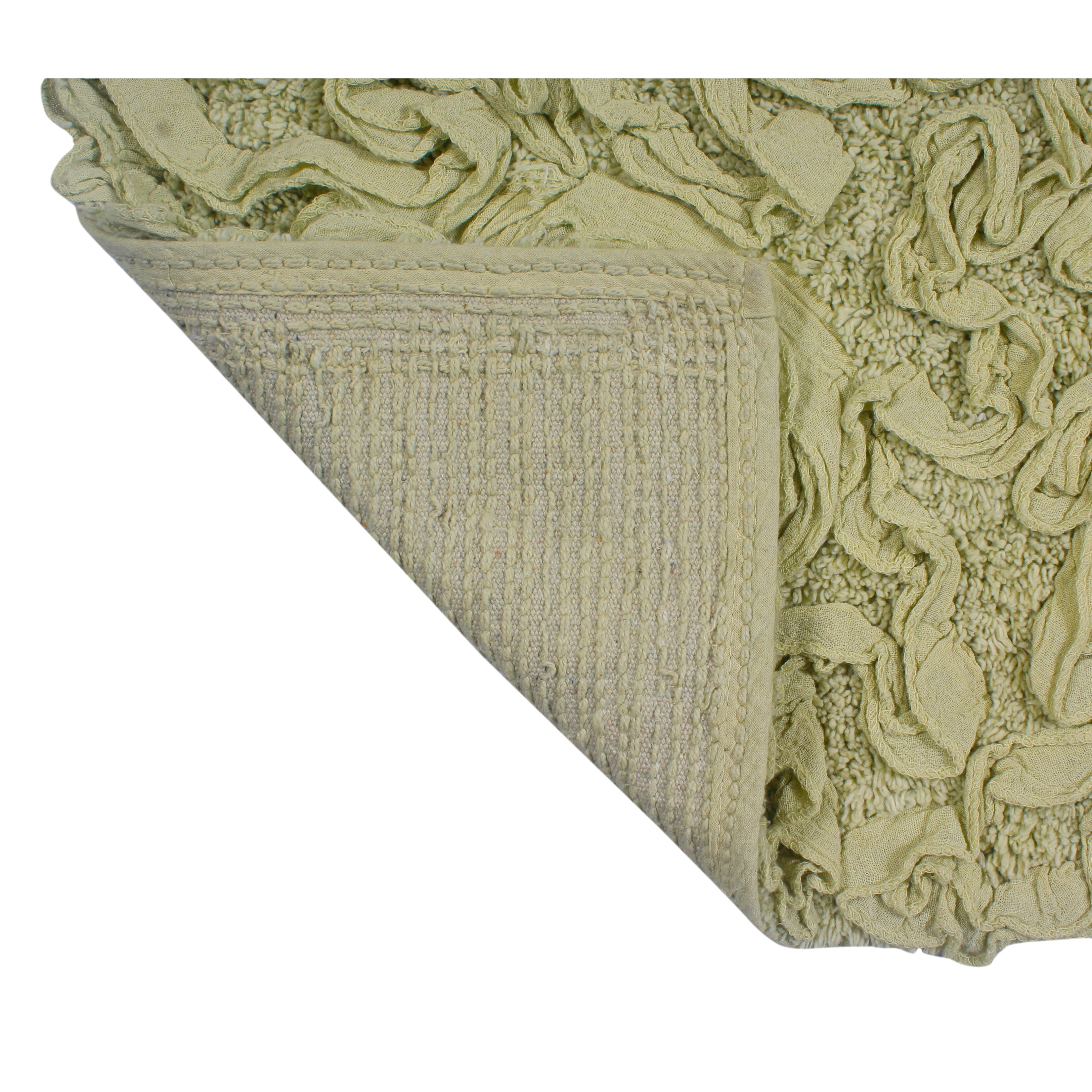 Bell Flower Collection 100% Cotton Non-Slip Bathroom Rug-image